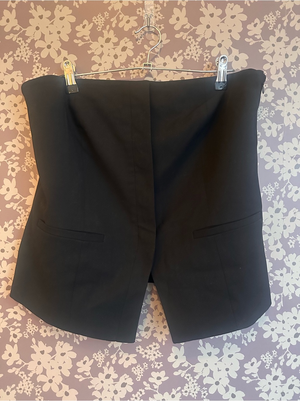 Strapless Black Women's Tailored Top